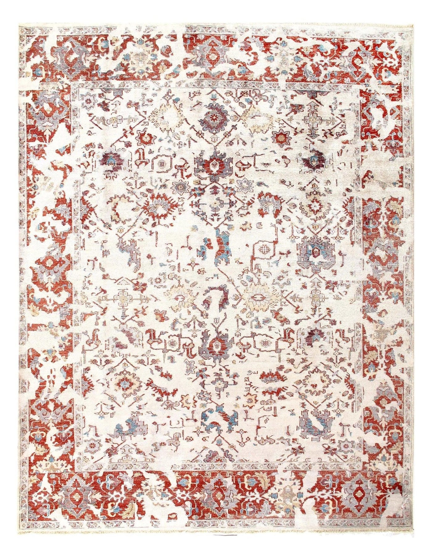 Canvello Ivory Broken Design Rug - 9'3'' x 12' - Canvello