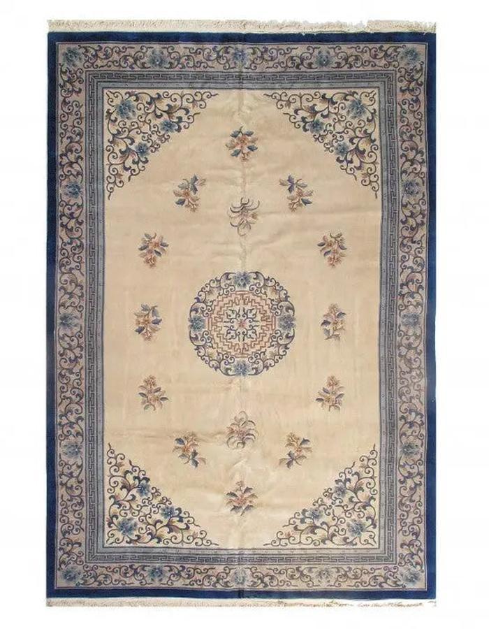 Canvello Ivory Chinese Peking Fine Hand Knotted Rugs - 12' X 17'11''