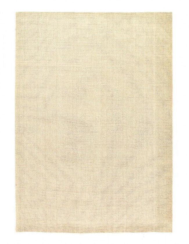 Canvello Ivory color Hand Knotted Modern rug 6'8'' X 9'4'' - Canvello