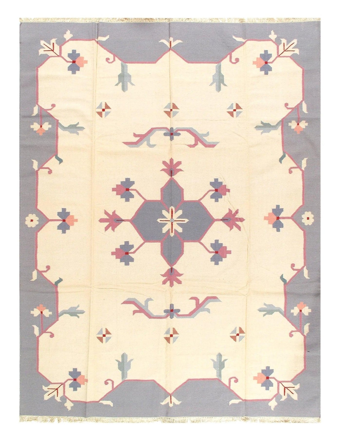 Canvello Ivory Color Hand Woven Rug 9' X 12' - Canvello