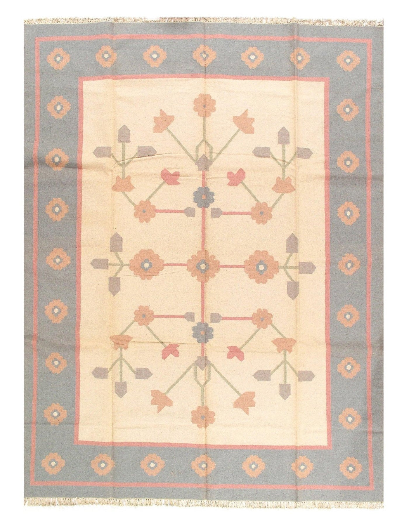 Canvello Ivory Color Hand Woven Rug 9' X 12' - Canvello