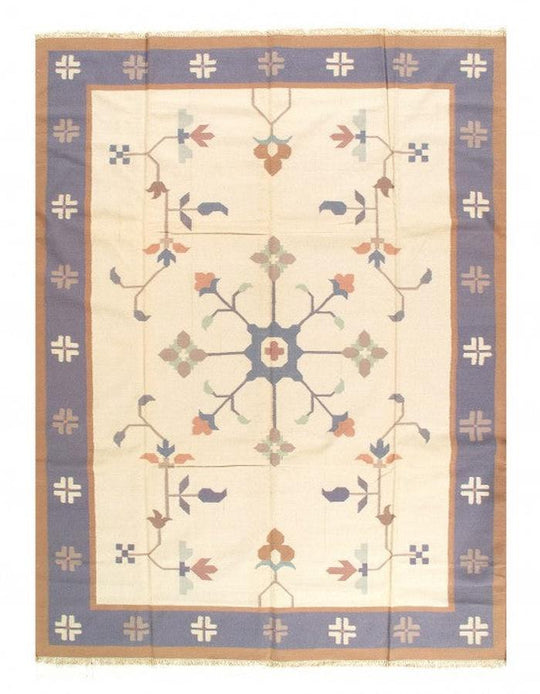 Canvello Ivory Color Hand Woven Rug 9'2'' X 12'