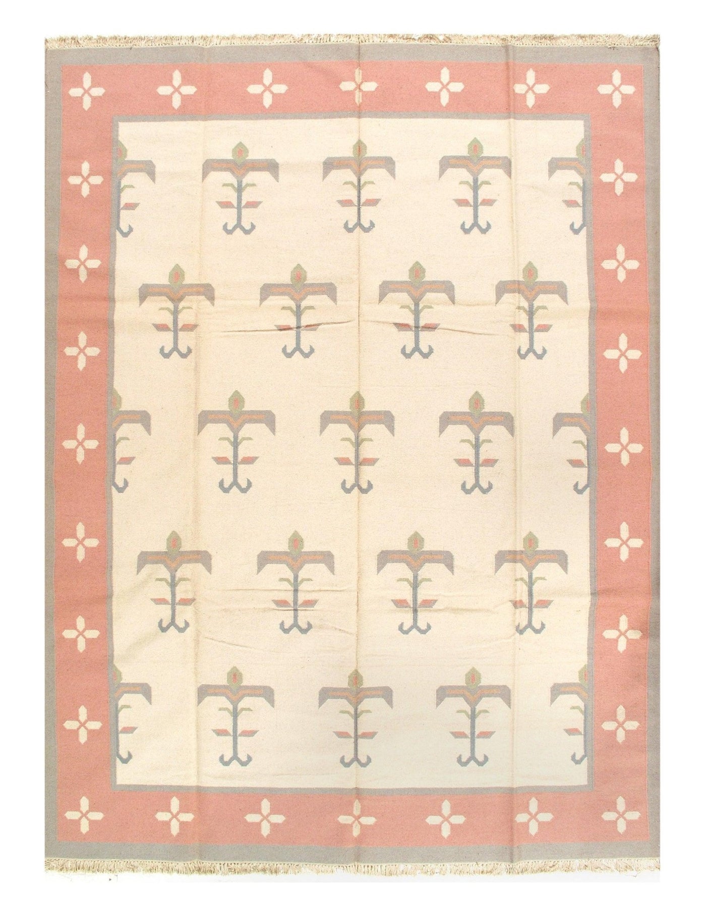 Canvello Ivory Color Hand Woven Rug 9'5'' X 12' - Canvello