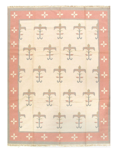 Canvello Ivory Color Hand Woven Rug 9'5'' X 12' - Canvello