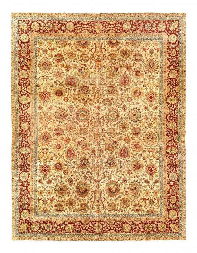 Ivory Fine Hand Knotted Agra 12' X 16'