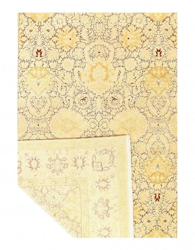 Canvello Ivory Fine Hand Knotted Agra rug 9' X 12' - Canvello