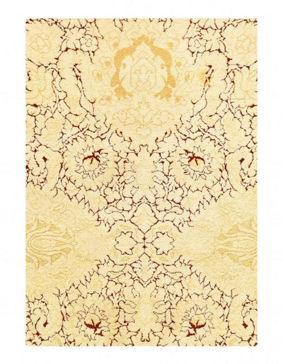 Canvello Ivory Fine Hand Knotted Agra rug 9' X 12' - Canvello