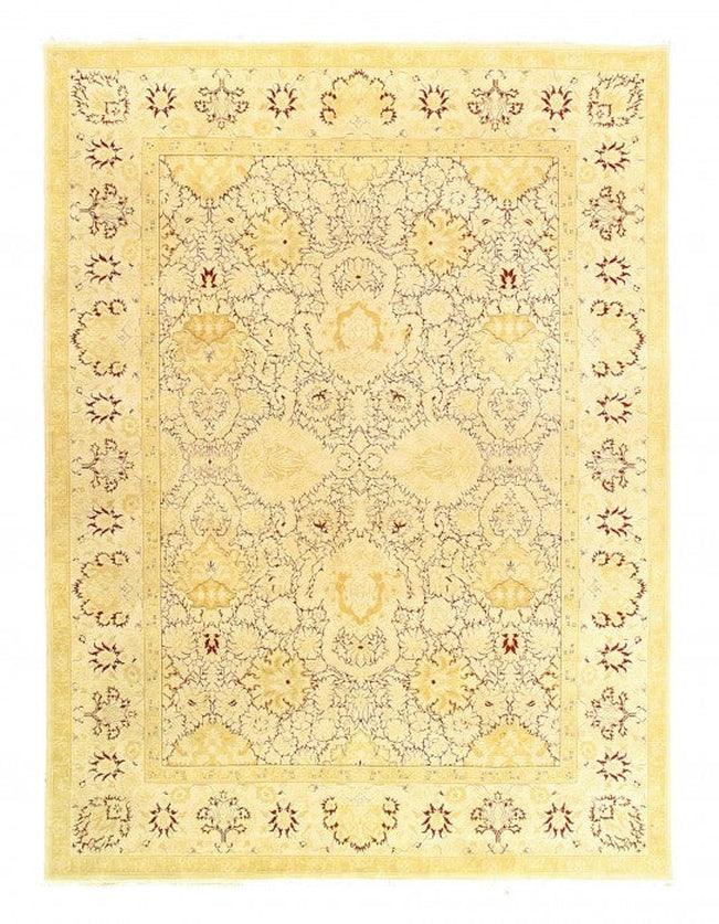 Canvello Ivory Fine Hand Knotted Agra rug 9' X 12' - Canvello