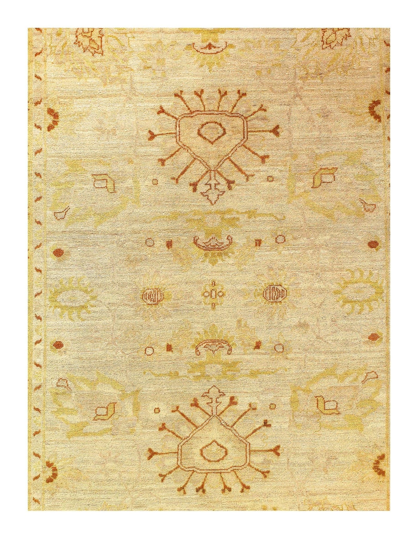 Canvello Ivory Fine Hand Knotted Farahan Design 5'2'' X 8' - Canvello