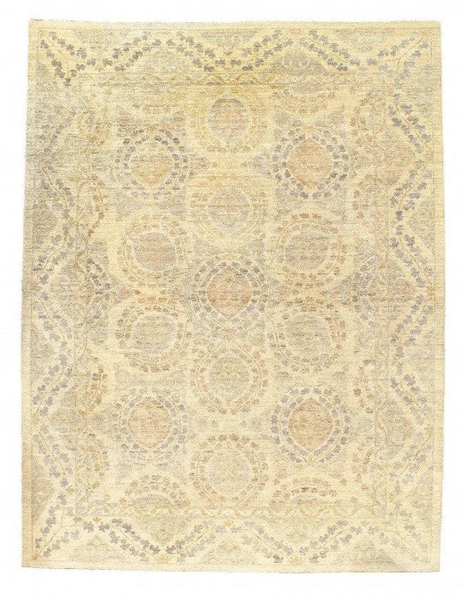 Canvello Ivory Fine hand Knotted Farahan design 9' X 12' - Canvello