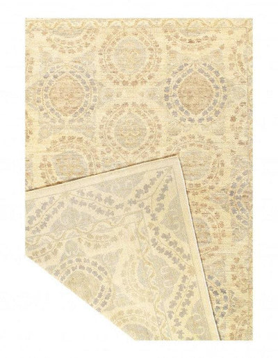 Canvello Ivory Fine hand Knotted Farahan design 9' X 12' - Canvello