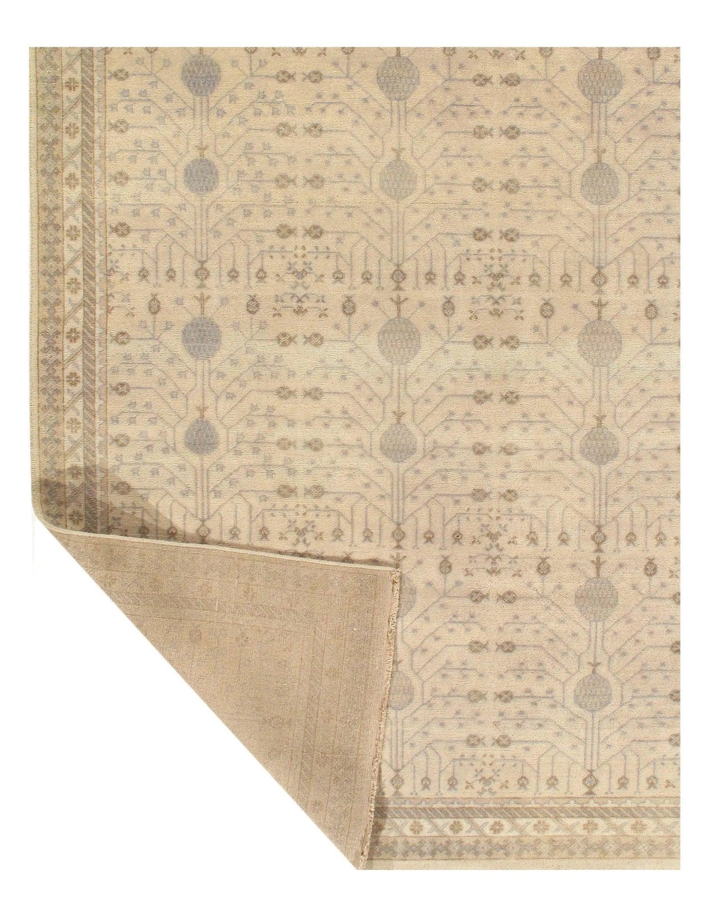 Canvello Ivory Fine Hand Knotted Khotan 10' X 14' - Canvello