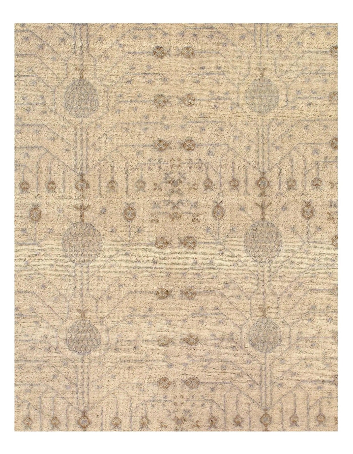 Canvello Ivory Fine Hand Knotted Khotan 10' X 14' - Canvello