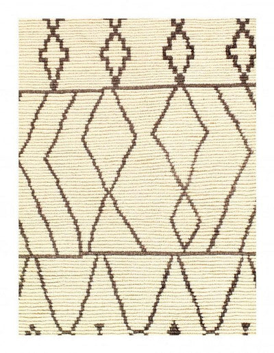 Ivory Fine Hand Knotted Moroccon 5'5'' X 7'3''