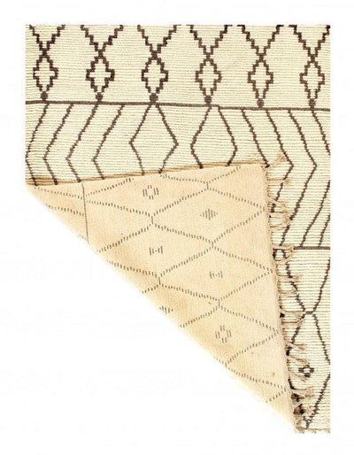 Canvello Ivory Fine Hand Knotted Moroccon - 5'5'' X 7'3'' - Canvello