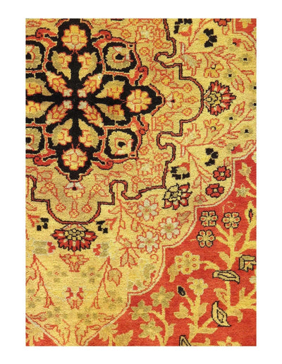 Canvello Ivory Fine Hand Knotted Mothesham Rug - 5' X 7' - Canvello