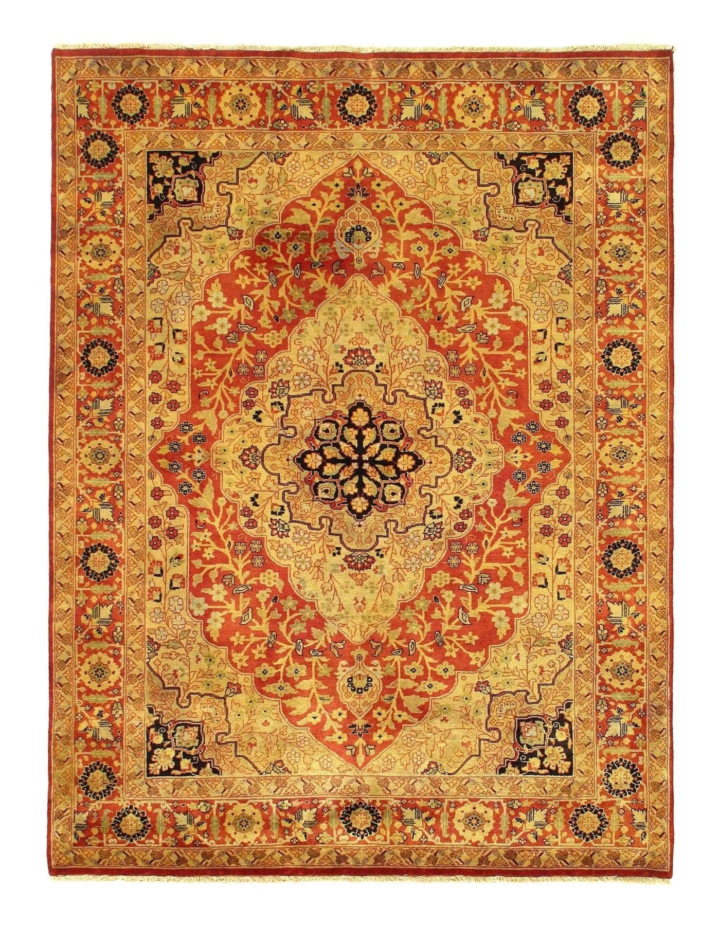 Canvello Ivory Fine Hand Knotted Mothesham Rug - 5' X 7' - Canvello