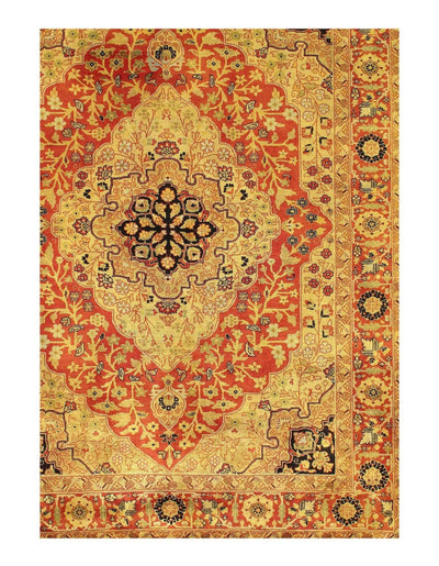 Canvello Ivory Fine Hand Knotted Mothesham Rug - 5' X 7' - Canvello