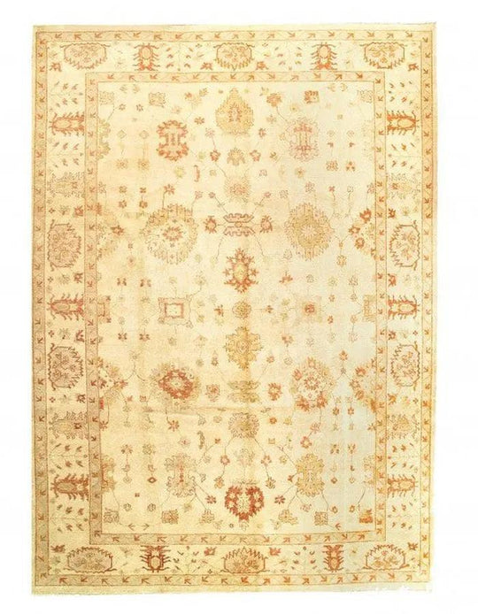 Canvello Ivory Fine Hand Knotted Oushak 9'11'' X 13'7''
