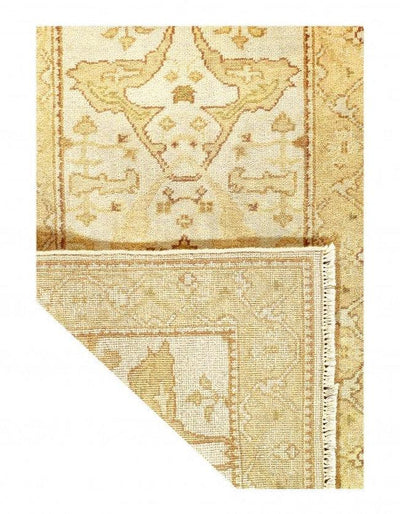 Canvello Ivory Fine Hand Knotted Oushak Design 3'2'' X 5' - Canvello