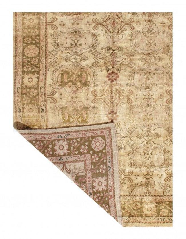 Canvello Ivory Fine Hand Knotted Oushak Rug 10'5'' X 13'7'' - Canvello