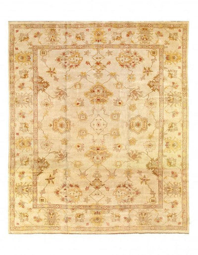 Canvello Ivory Fine Hand Knotted Oushak Rug 12' X 14' - Canvello