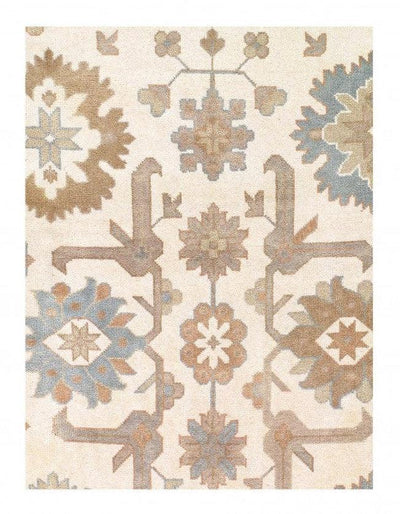 Canvello Ivory Fine Hand Knotted Oushak Rug 13'11'' X 18'' - Canvello