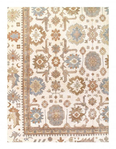 Canvello Ivory Fine Hand Knotted Oushak Rug 13'11'' X 18'' - Canvello