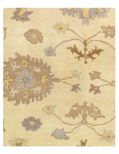Canvello Ivory Fine Hand Knotted Oushak Rug - 8' X 10'