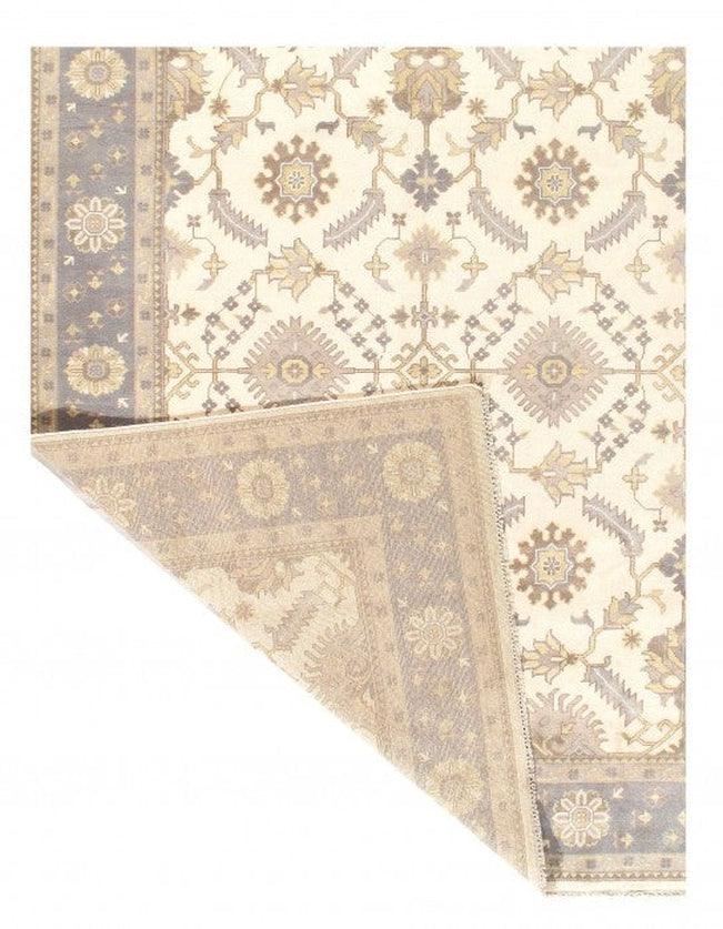 Canvello Ivory Fine Hand Knotted Oushak Rug 9' X 12' - Canvello