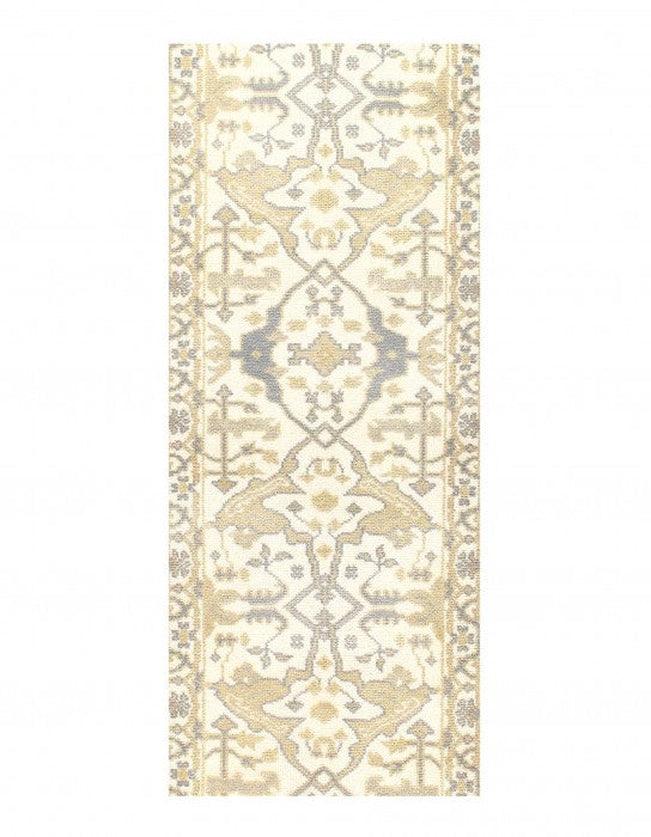 Canvello Ivory Fine Hand Knotted Oushak Runner 2'5'' X 10' - Canvello