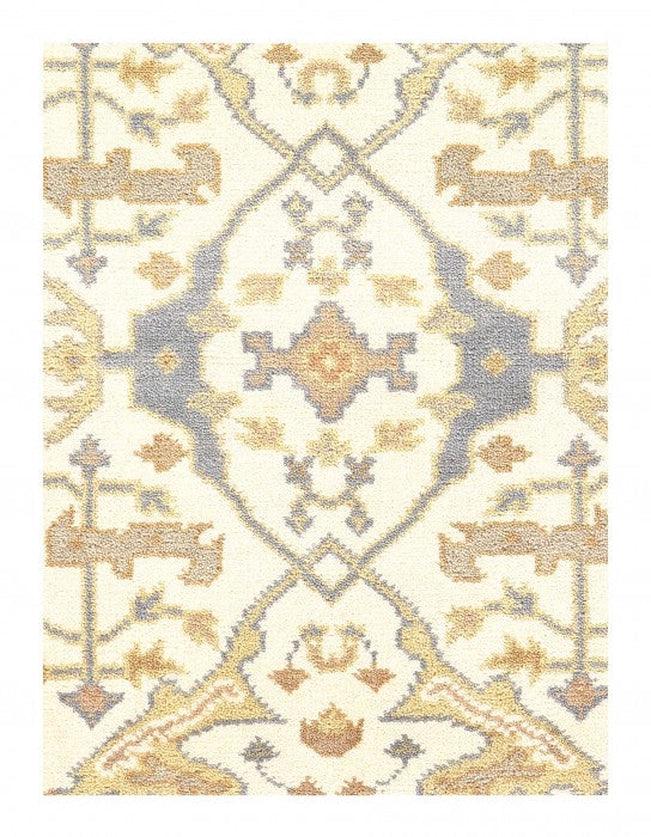 Canvello Ivory Fine Hand Knotted Oushak Runner 2'6'' X 8' - Canvello