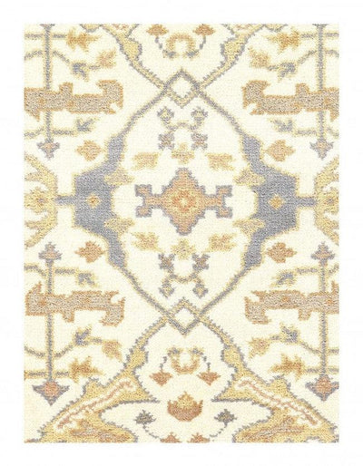 Canvello Ivory Fine Hand Knotted Oushak Runner 2'6'' X 8' - Canvello