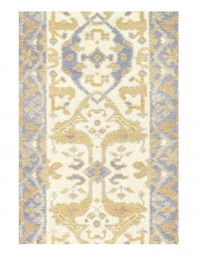 Canvello Ivory Fine Hand Knotted Oushak Runner 2'7'' X 11'9'' - Canvello