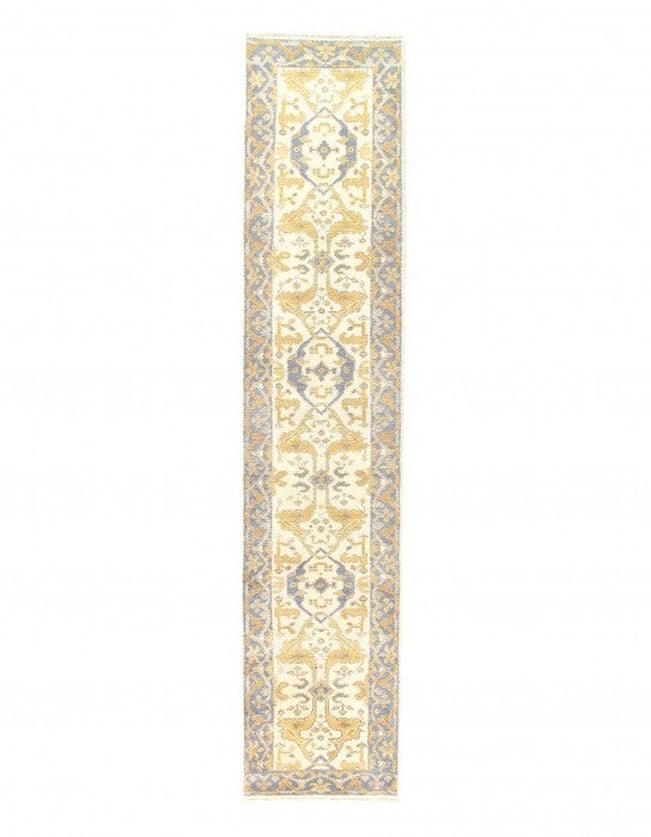 Canvello Ivory Fine Hand Knotted Oushak Runner 2'7'' X 11'9'' - Canvello