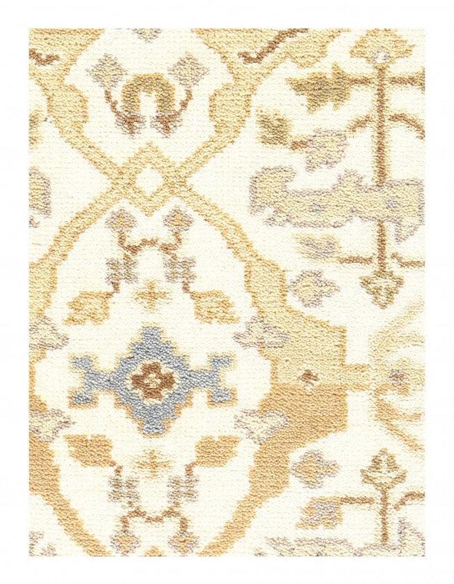 Canvello Ivory Fine Hand Knotted Oushak Runner 2'7'' X 8'1'' - Canvello