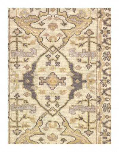 Canvello Ivory Fine Hand Knotted Oushak Runner 2'7'' X 9'8'' - Canvello