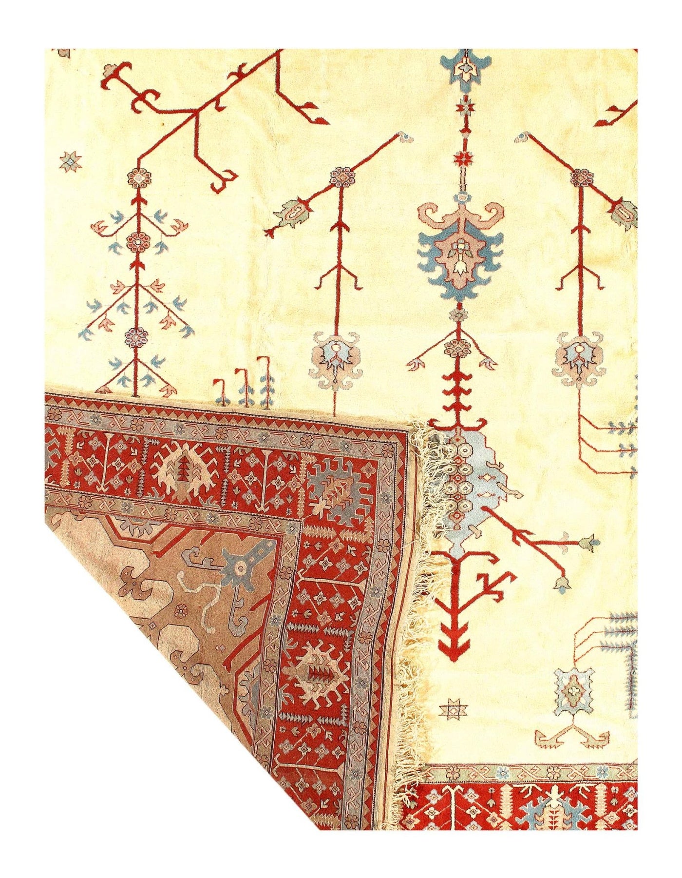 Canvello Ivory Fine Hand Knotted Romanian Oushak 12' X 19' - Canvello