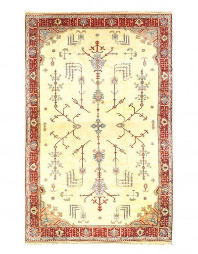 Ivory Fine Hand Knotted Romanian Oushak 12' X 19'