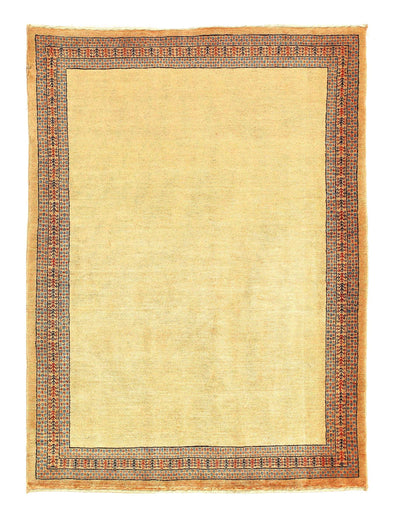 Ivory Fine Hand Knotted Persian Gabbeh 3'6'' X 4'11''