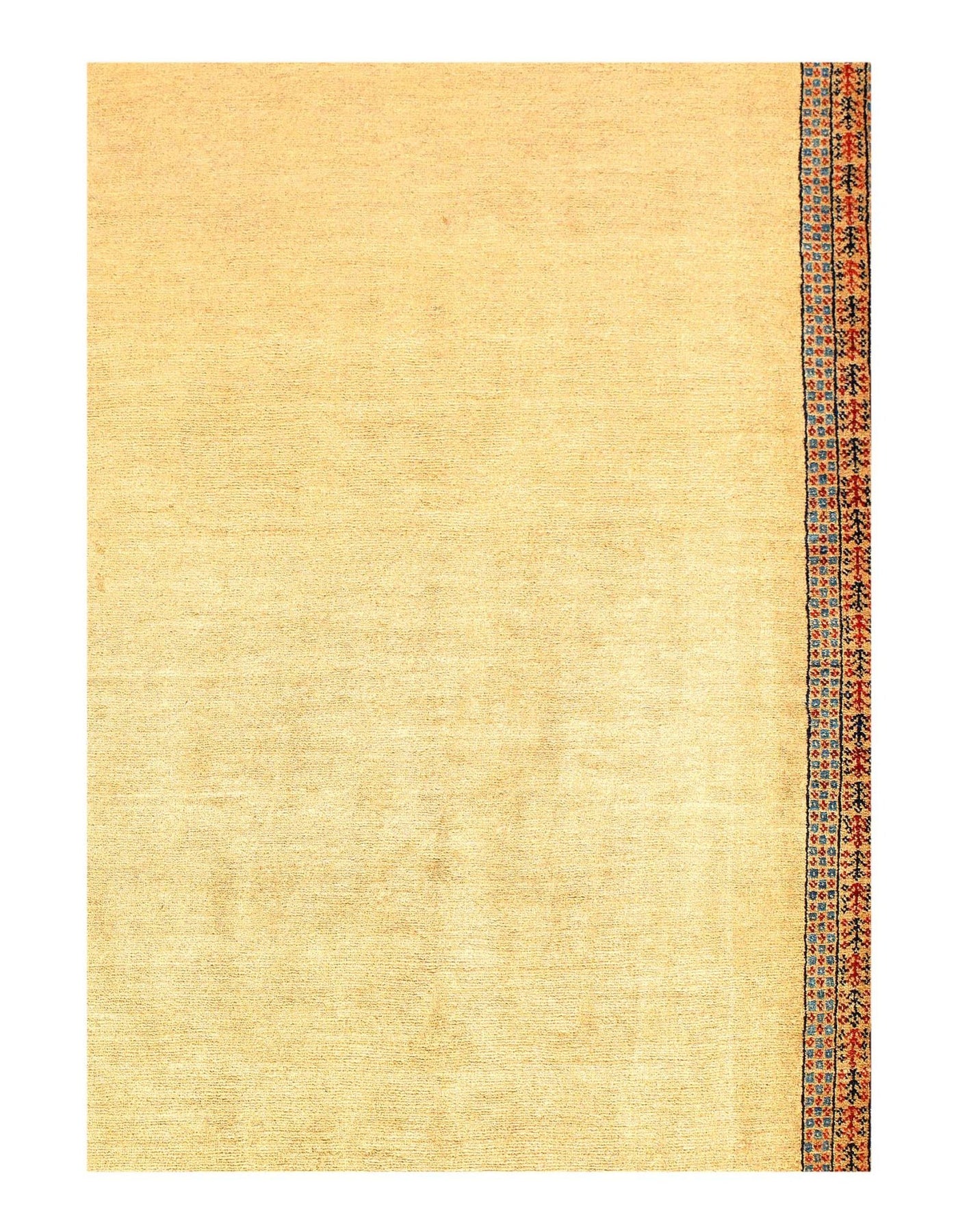 Canvello Ivory Fine Hand Knotted Silkroad Gabbeh 3'6'' X 4'11'' - Canvello