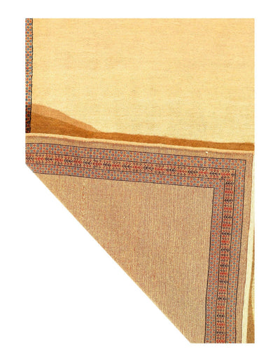 Canvello Ivory Fine Hand Knotted Silkroad Gabbeh 3'6'' X 4'11'' - Canvello