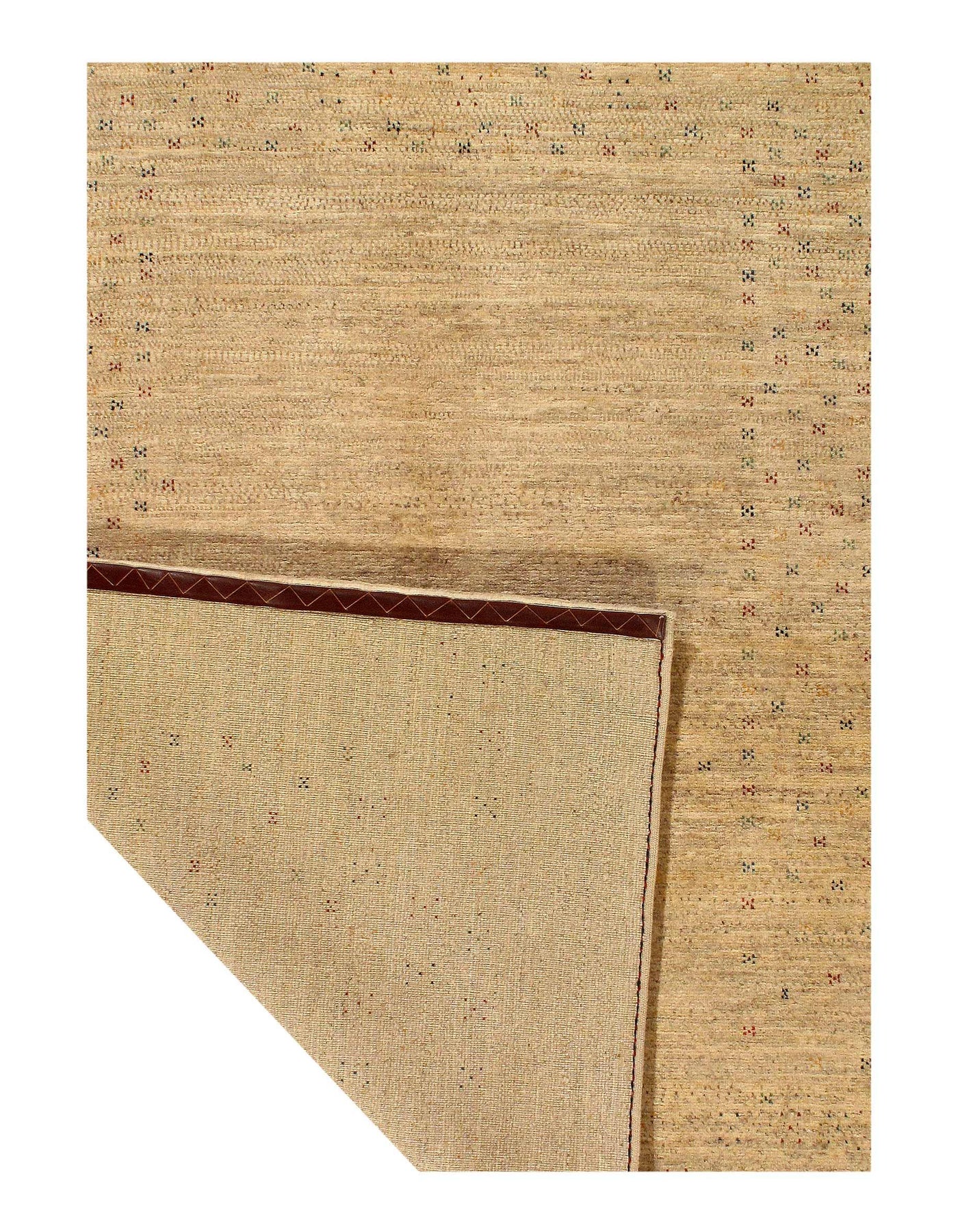 Ivory Fine Hand Knotted Persian Gabbeh 5'3'' X 6'5''