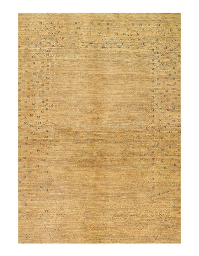 Canvello Ivory Fine Hand Knotted Silkroad Gabbeh 5'3'' X 6'5'' - Canvello