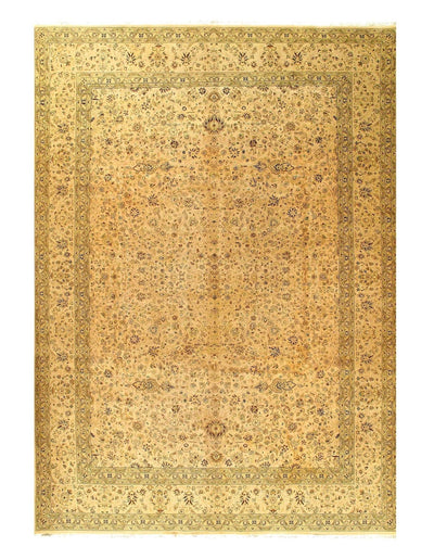 Canvello Ivory Fine Hand Knotted Tabriz Rug 9'11'' X 14'1'' - Canvello