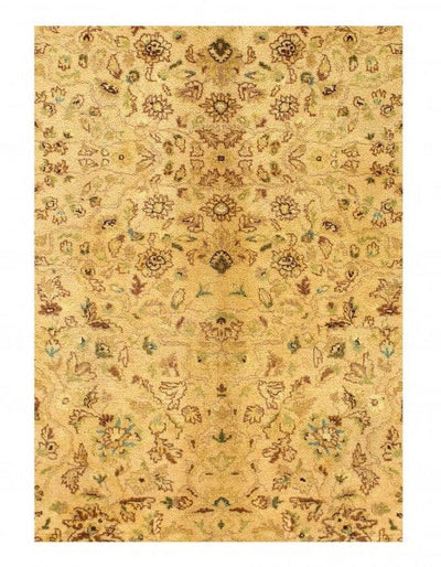 Canvello Ivory Fine Hand Knotted Tabriz Rug 9'11'' X 14'1'' - Canvello