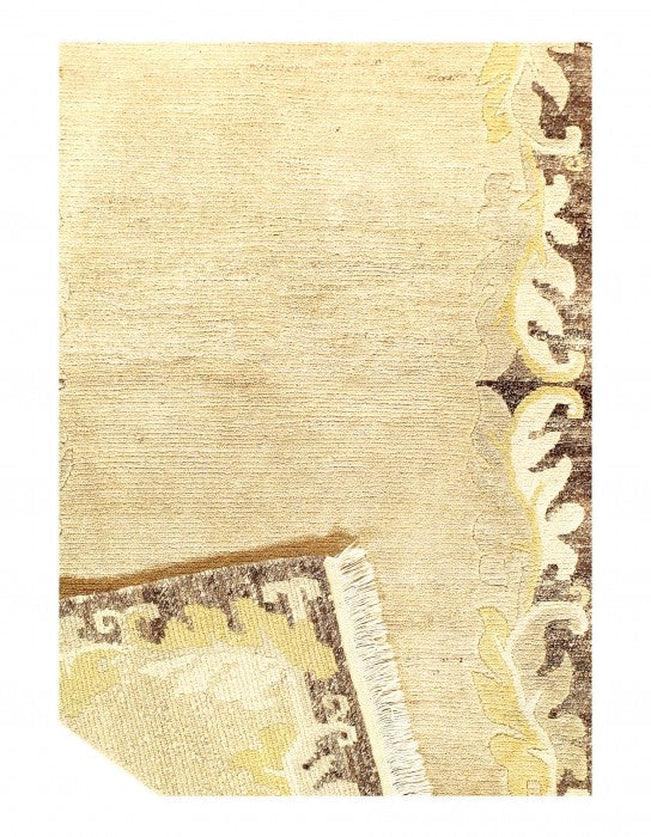 Canvello Ivory Fine Hand Knotted Tibetan Rug - 3' X 5'11''