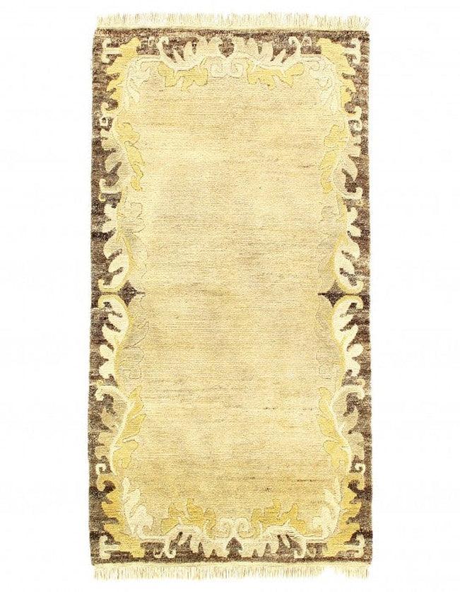 Canvello Ivory Fine Hand Knotted Tibetan Rug - 3' X 5'11'' - Canvello