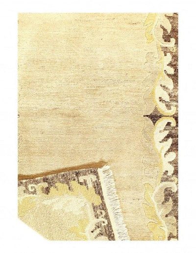 Canvello Ivory Fine Hand Knotted Tibetan Rug - 3' X 5'11'' - Canvello