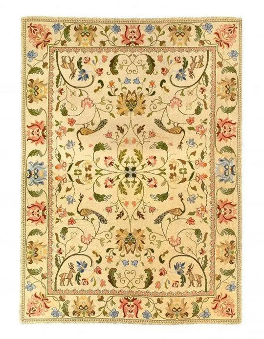 Canvello Ivory Fine Hand Knotted Turkish Rug 9'6'' X 13'2''